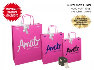 BUSTE IN CARTA KRAFT FUXIA 